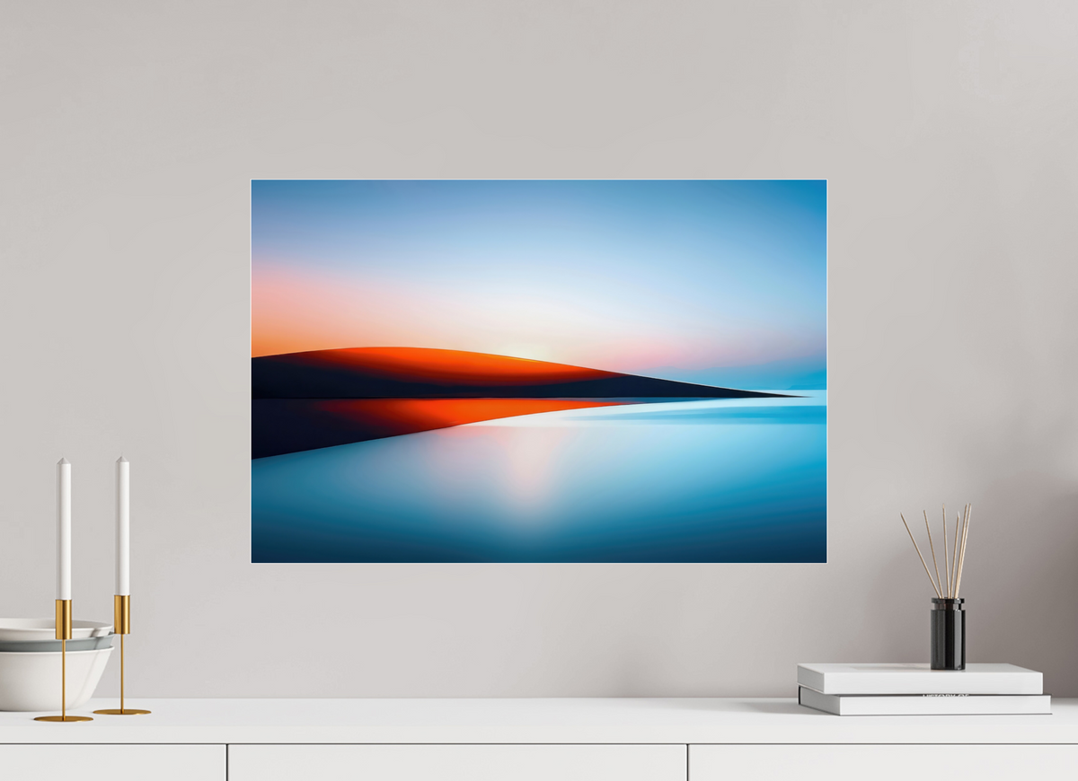 60 x 40 cm, Acrylglas glänzend standard Lichtlinie am Horizont-01—Wandkunst, Fine Art Print, Leinwand, Acryldruck, Alu-Dibond