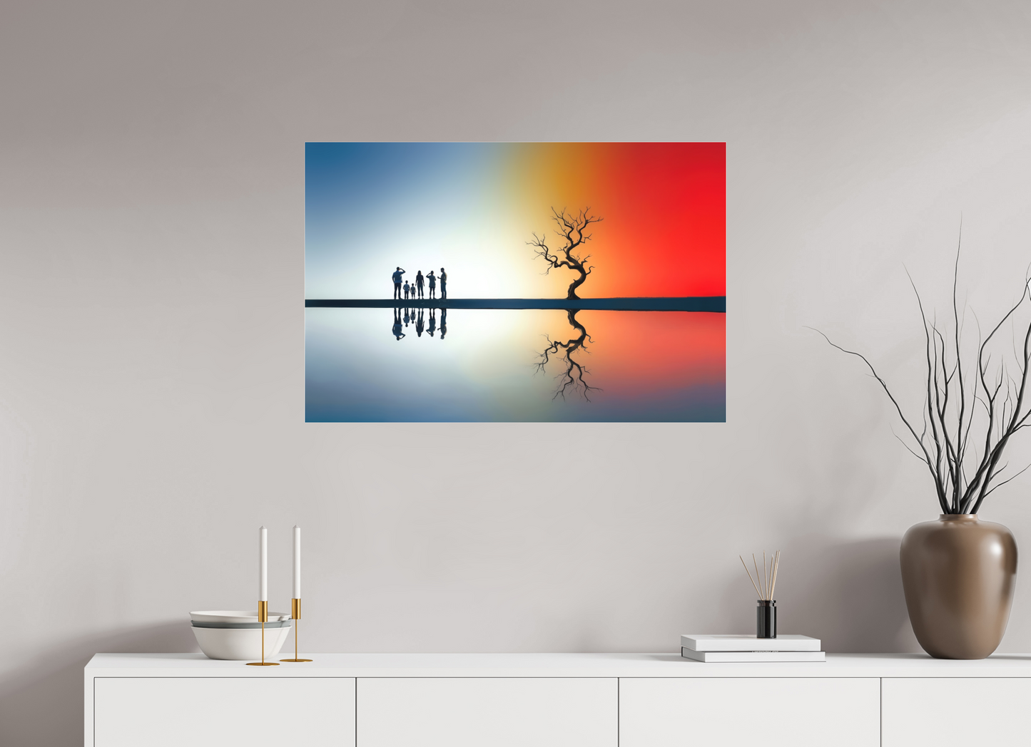 90 x 60 cm, Fine Art Pigmentdruck hinter Acrylglas Begegnung am stillen Meer