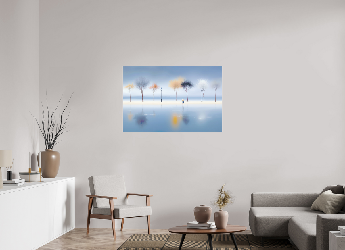 120 x 80 cm, Acrylglas glänzend standard Stilles Ufer, ferne Gedanken—Wandkunst, Fine Art Print, Leinwand, Acryldruck, Alu-Dibond