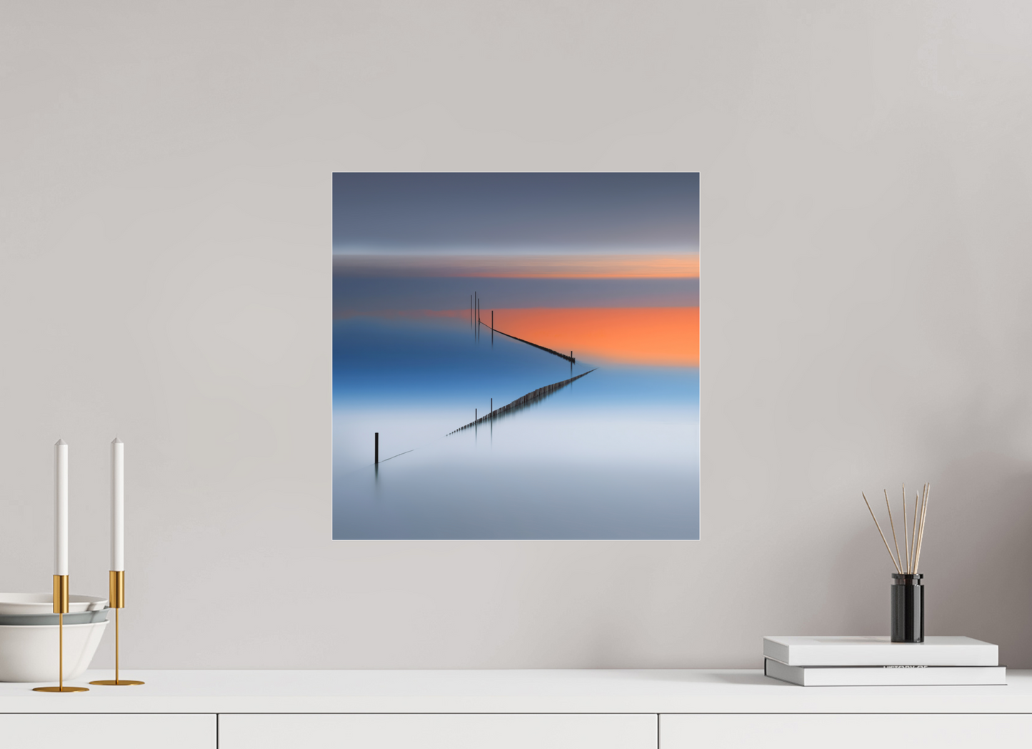 40 x 40 cm, Fine Art Pigmentdruck hinter Acrylglas Stille Linien