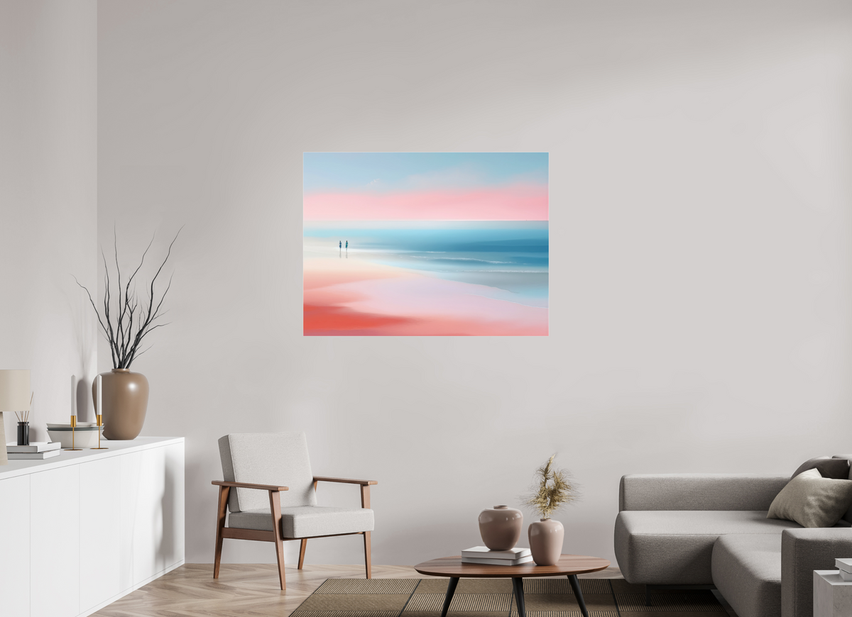 120 x 90 cm, Acrylglas glänzend standard Zwei Frauen am Meer—Wandkunst, Fine Art Print, Leinwand, Acryldruck, Alu-Dibond