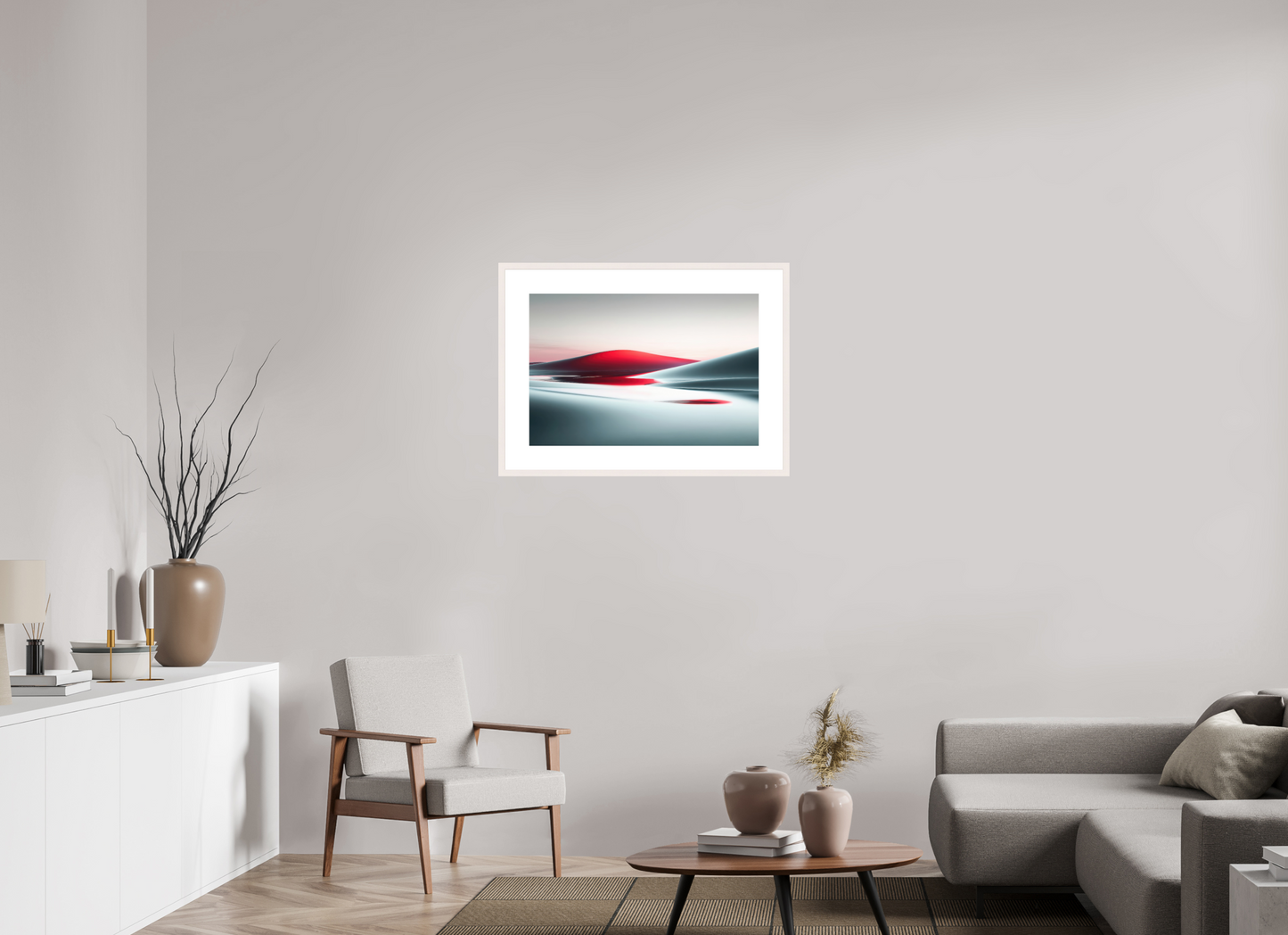 75 x 50 cm, Fine Art Print gerahmt Die Stille der Dünen-06