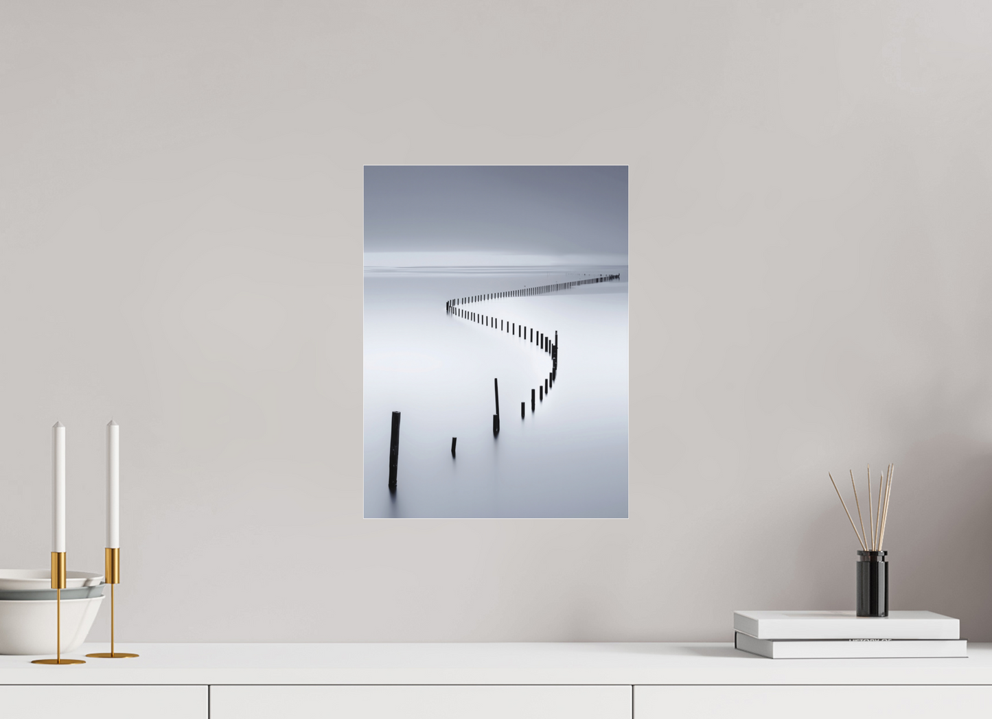 30 x 40 cm, Fine Art Pigmentdruck hinter Acrylglas Lichtweg im Watt
