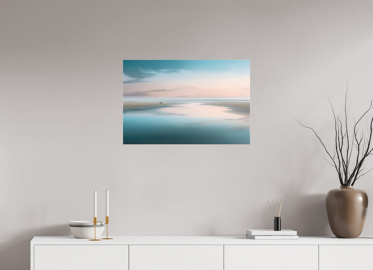75 x 50 cm, Acrylglas glänzend standard Menschen im Wattenmeer-01—Wandkunst, Fine Art Print, Leinwand, Acryldruck, Alu-Dibond