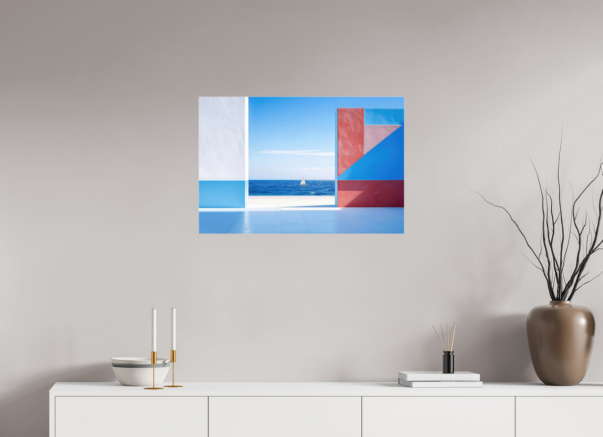 75 x 50 cm, Acrylglas glänzend standard Mauer am Meer-03—Wandkunst, Fine Art Print, Leinwand, Acryldruck