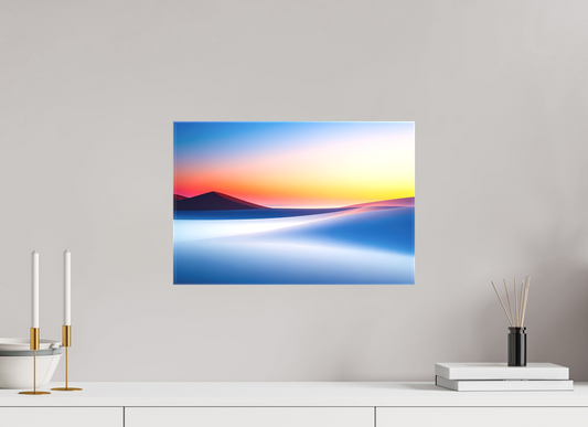 45 x 30 cm, Leinwand glänzend Die Stille der Dünen-02—Wandkunst, Fine Art Print, Leinwand, Acryldruck, Alu-Dibond