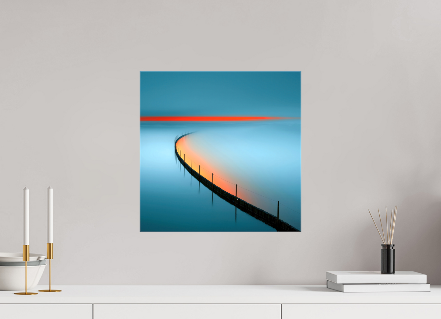 40 x 40 cm, Leinwand glänzend Gezeitenfeuer