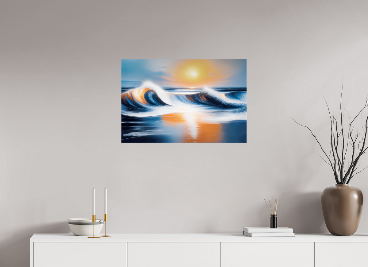 75 x 50 cm, Acrylglas glänzend standard Dialog der Wellen—Wandkunst, Fine Art Print, Leinwand, Acryldruck, Alu-Dibond