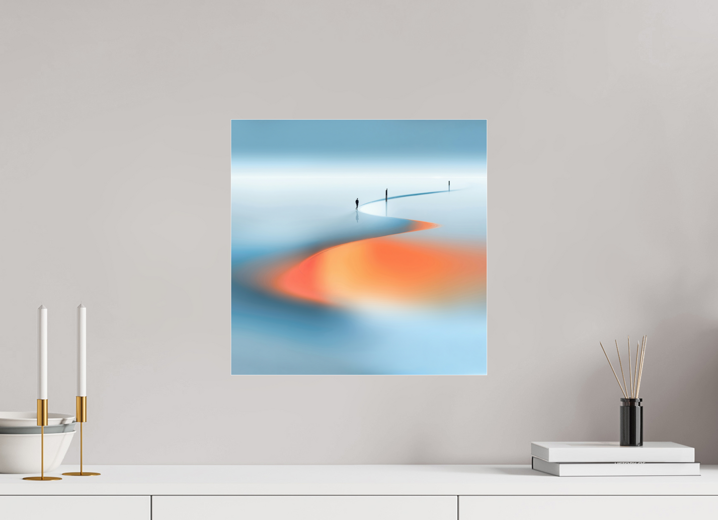40 x 40 cm, Acrylglas glänzend standard Weg der Gezeiten - square