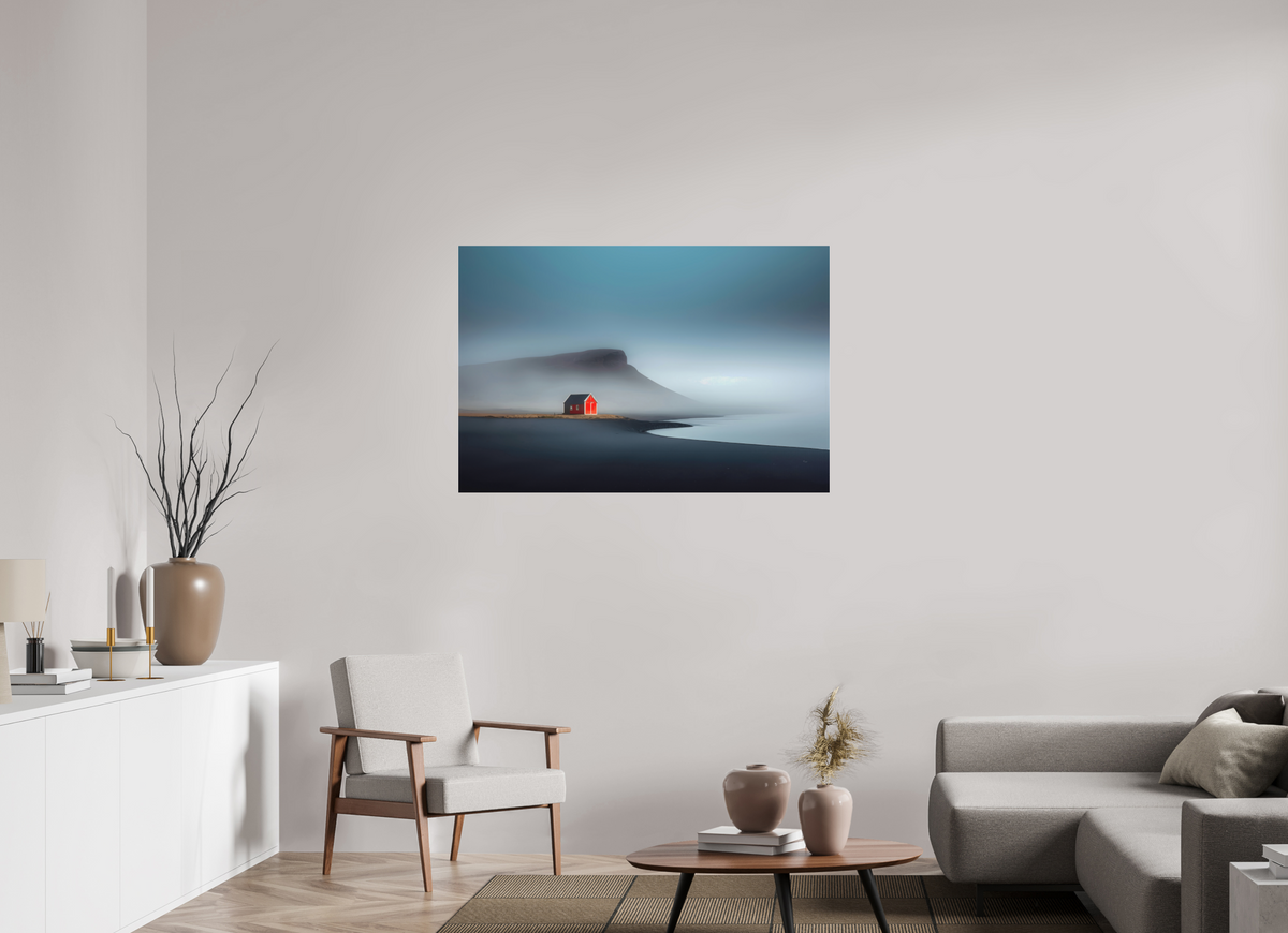 120 x 80 cm, Fine Art Pigmentdruck hinter Acrylglas Haus am Meer-01—Wandkunst, Fine Art Print, Leinwand, Acryldruck, Alu-Dibond