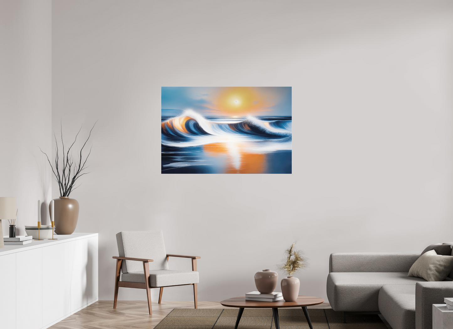 120 x 80 cm, Fine Art Pigmentdruck hinter Acrylglas Dialog der Wellen