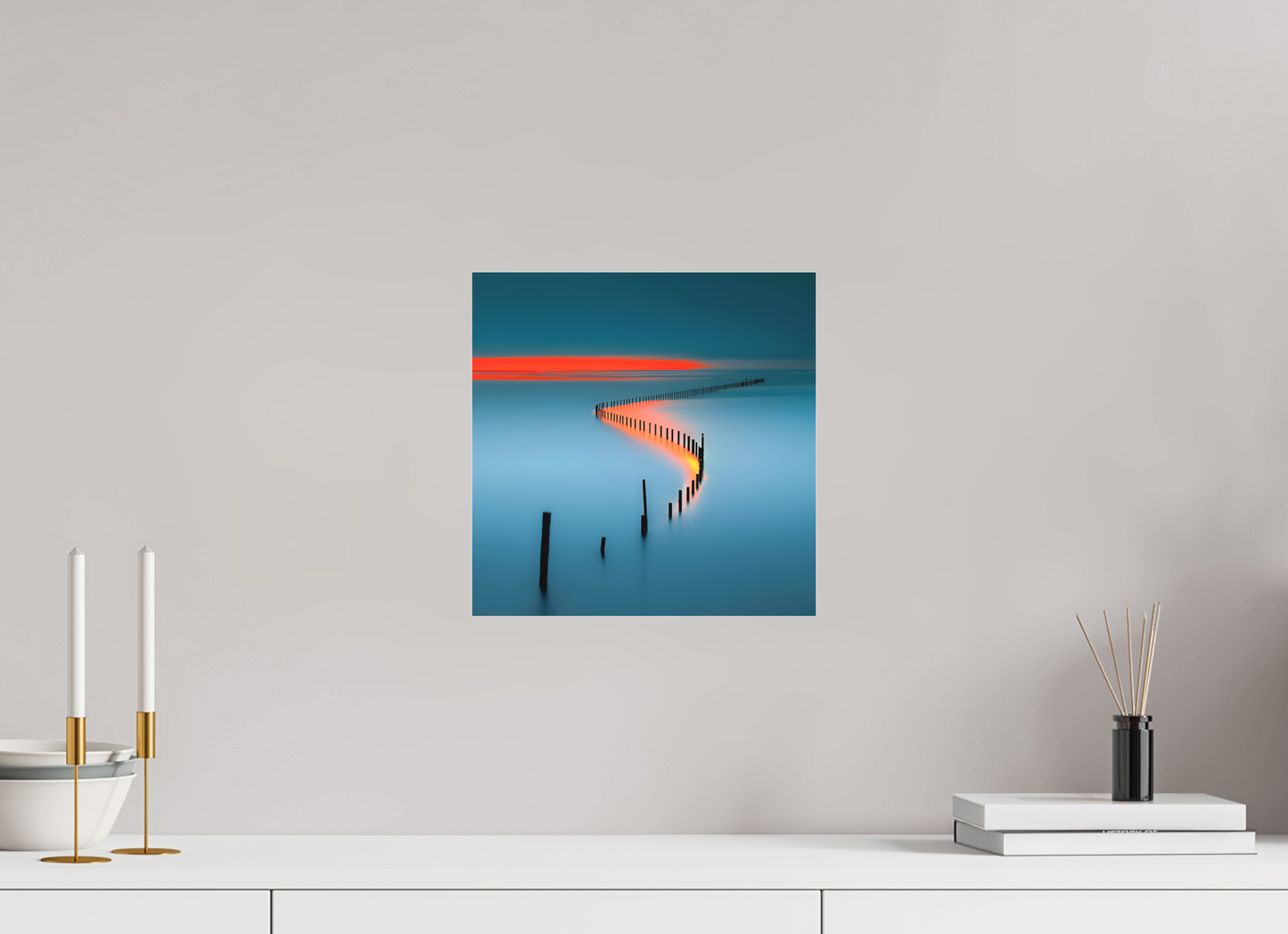 30 x 30 cm, Fine Art Pigmentdruck hinter Acrylglas Lichtweg im Watt