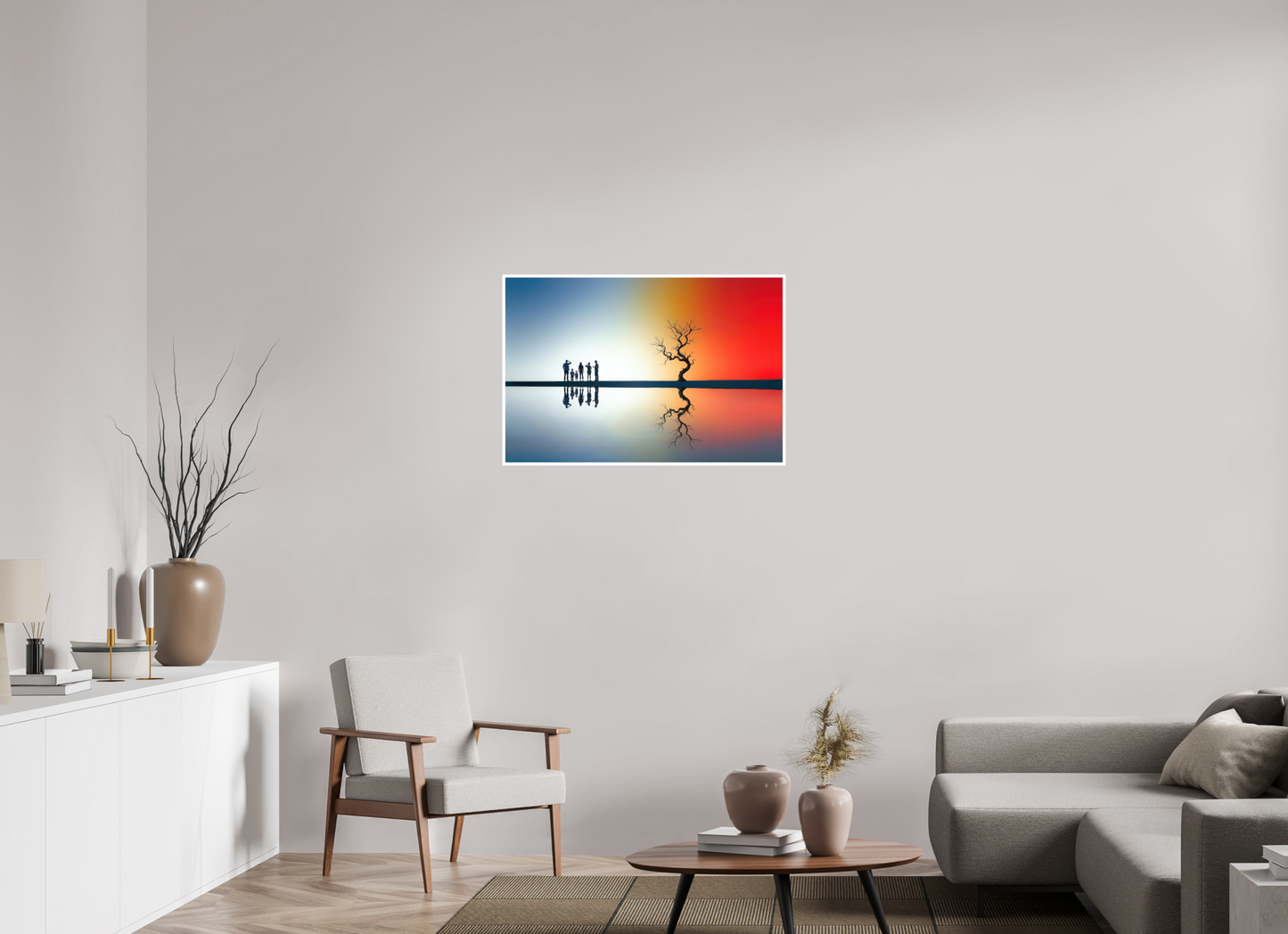 90 x 60 cm, Fine Art Print Hahnemühle Baryta Begegnung am stillen Meer
