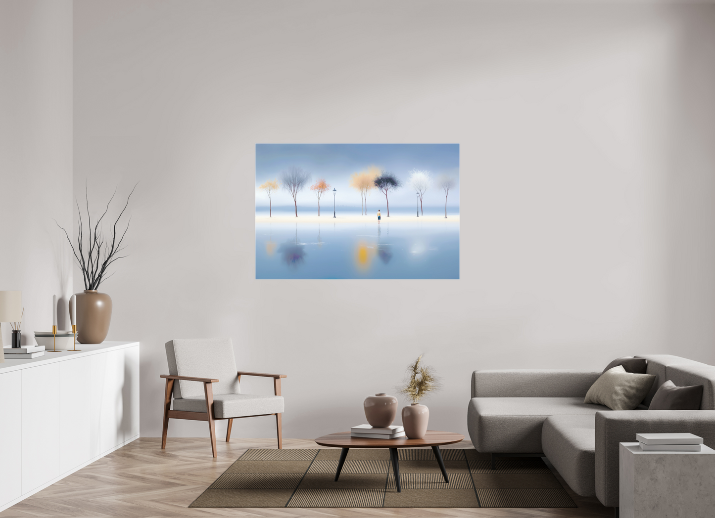 150 x 100 cm, Fine Art Pigmentdruck hinter Acrylglas Stilles Ufer, ferne Gedanken