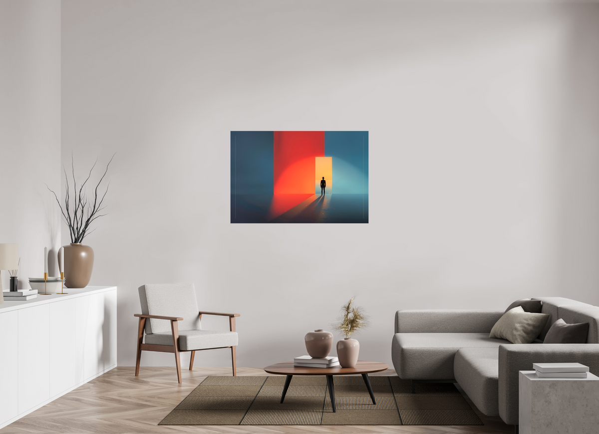 120 x 80 cm, Leinwand glänzend Tor zum Meer-03—Wandkunst, Fine Art Print, Leinwand, Acryldruck, Alu-Dibond
