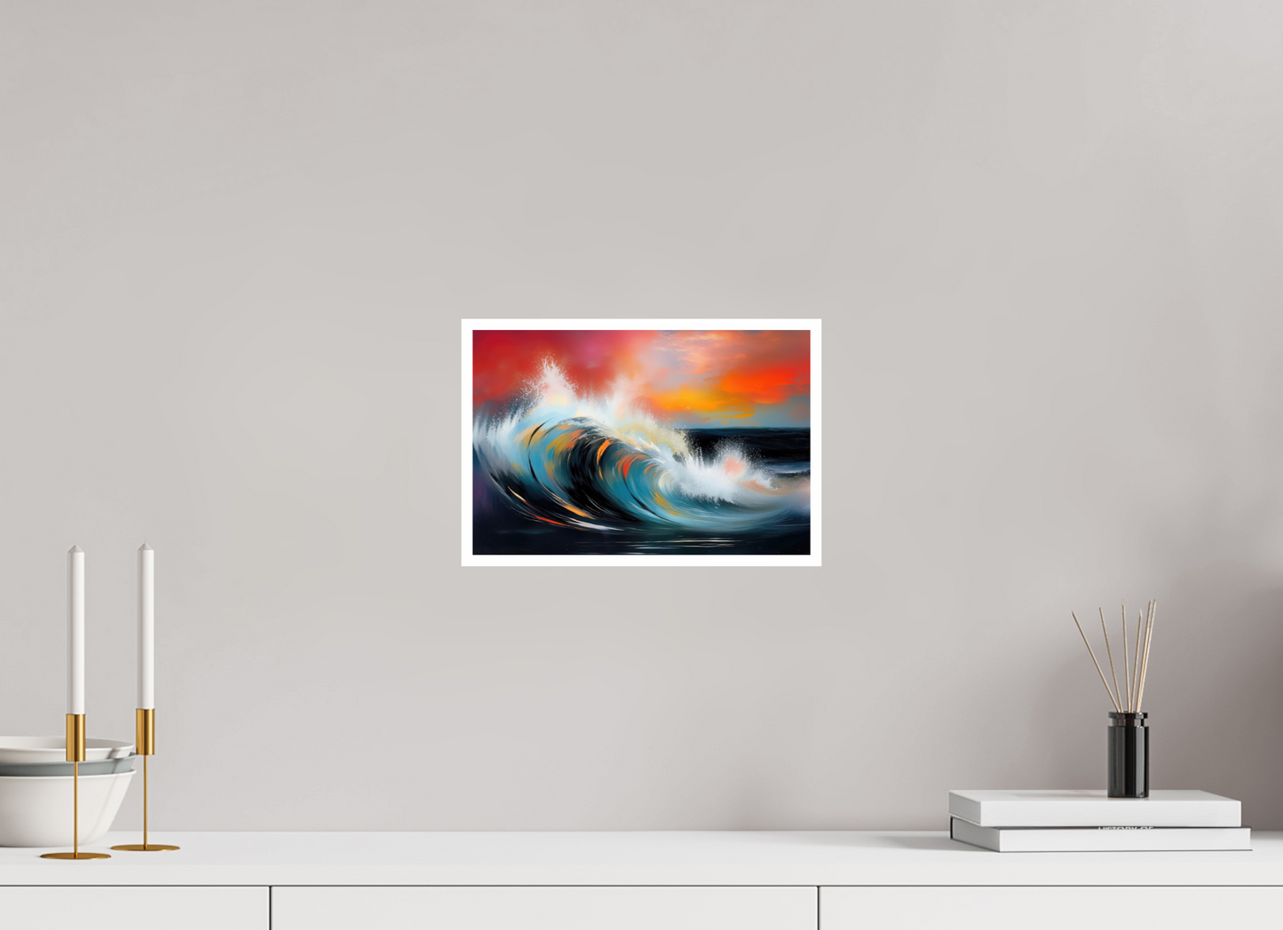 30 x 20 cm, Fine Art Print Hahnemühle Baryta Glühende Brandung