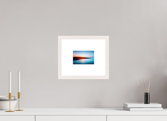 15 x 10 cm, Fine Art Print gerahmt Lichtlinie am Horizont-01