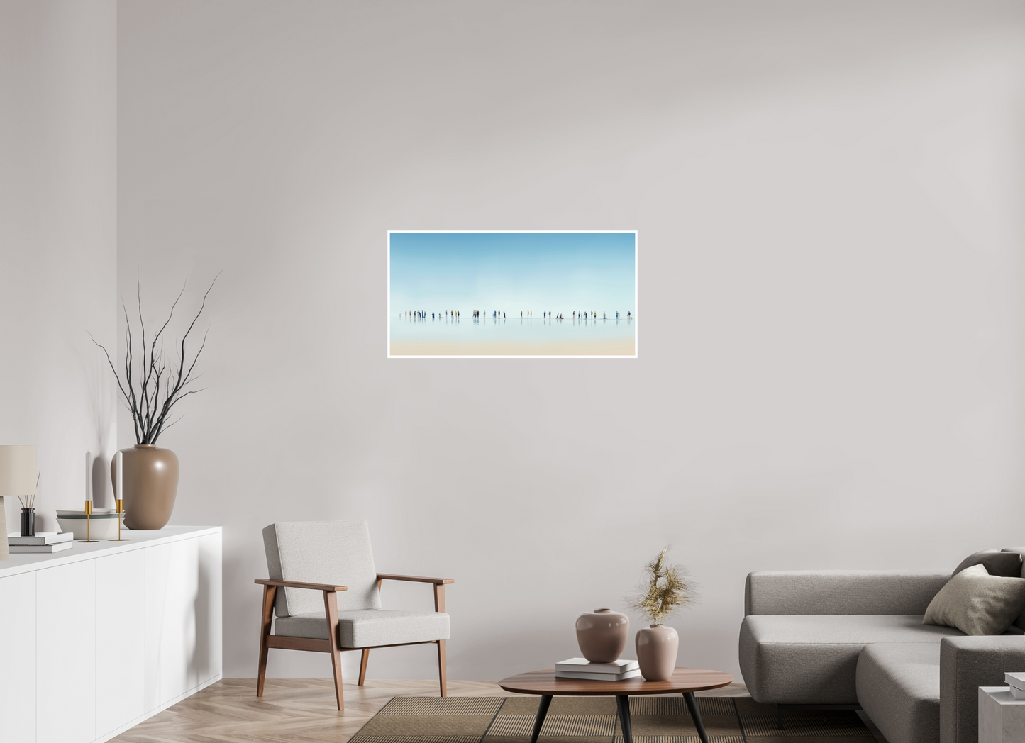 100 x 50 cm, Fine Art Print Hahnemühle Baryta Menschen am Strand-01-21