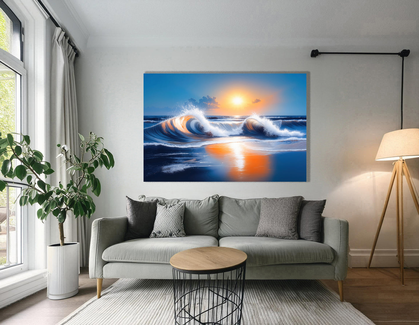 Brandung im Licht—Wandkunst, Fine Art Print, Leinwand, Acryldruck, Alu-Dibond