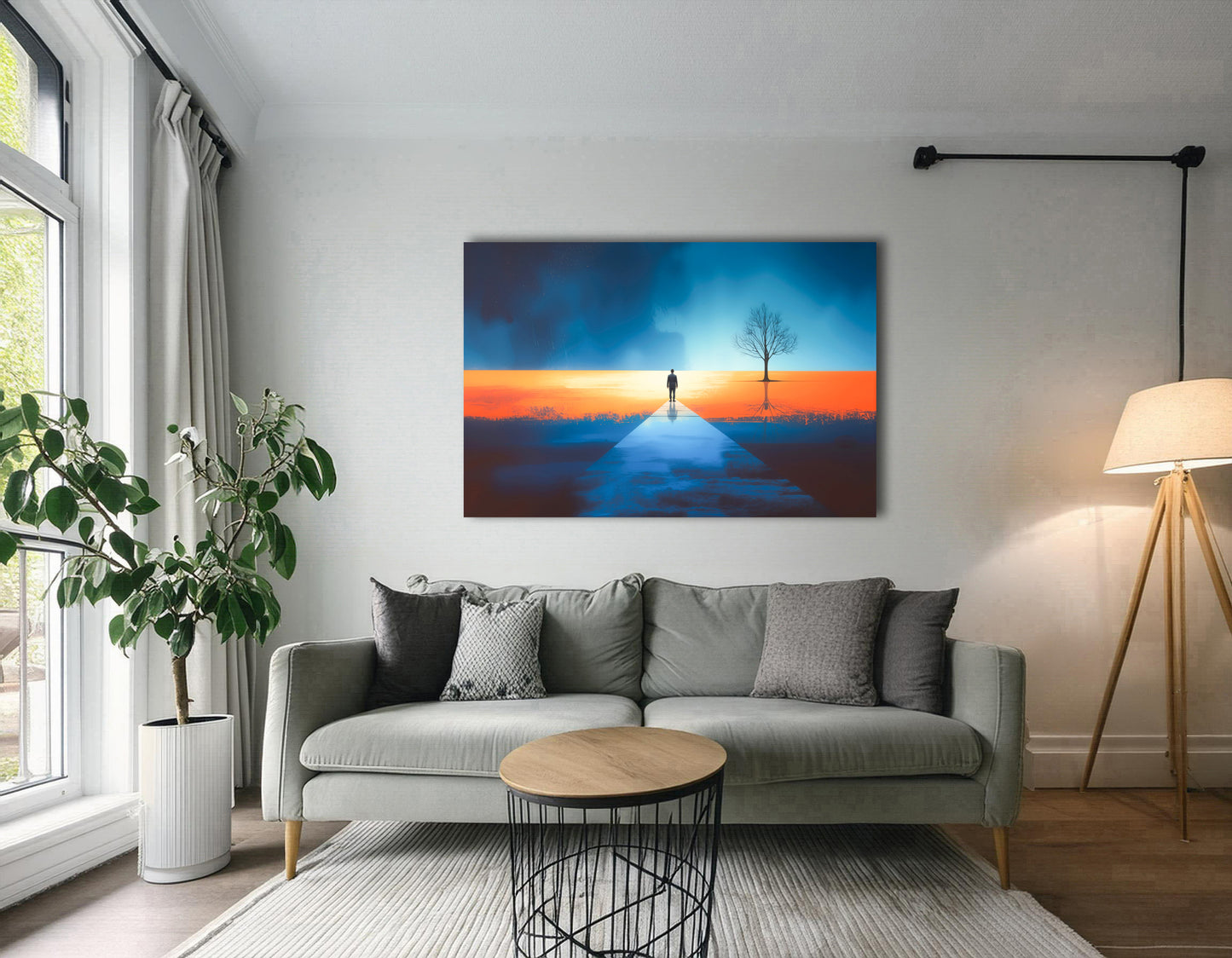 Der Pfad ins Zwischenlicht—Wandkunst, Fine Art Print, Leinwand, Acryldruck
