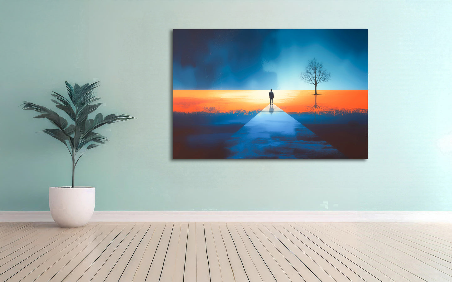 Der Pfad ins Zwischenlicht—Wandkunst, Fine Art Print, Leinwand, Acryldruck