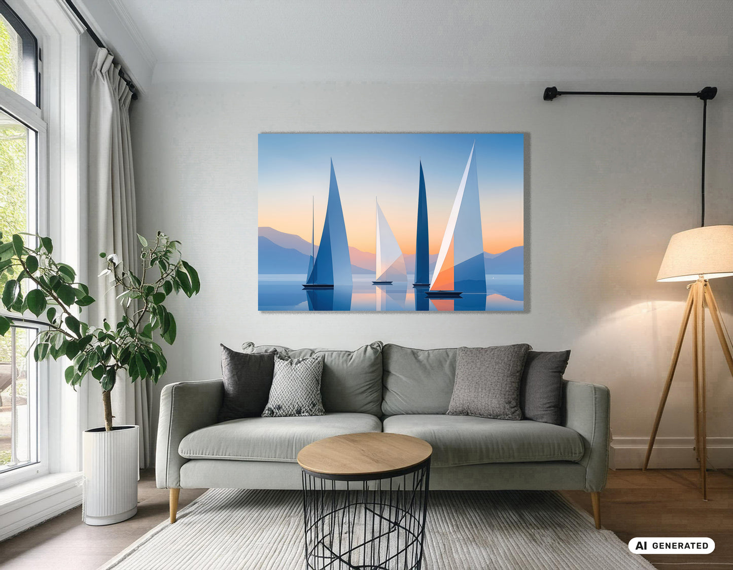 Voiles de silence — Art mural, impression d'art, toile, impression acrylique