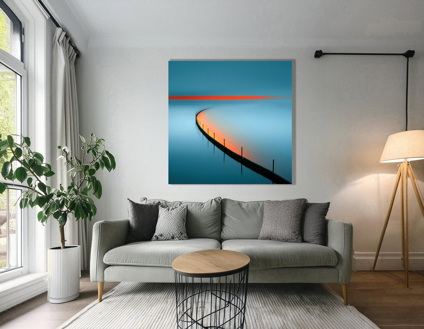 Gezeitenfeuer—Wandkunst, Fine Art Print, Leinwand, Acryldruck, Alu-Dibond
