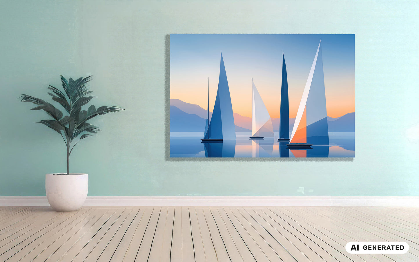 Voiles de silence — Art mural, impression d'art, toile, impression acrylique