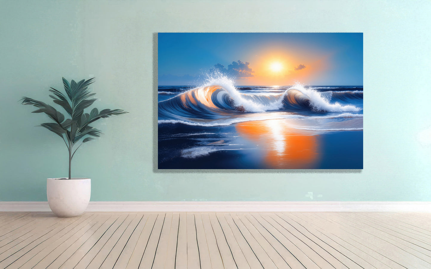 Brandung im Licht—Wandkunst, Fine Art Print, Leinwand, Acryldruck, Alu-Dibond