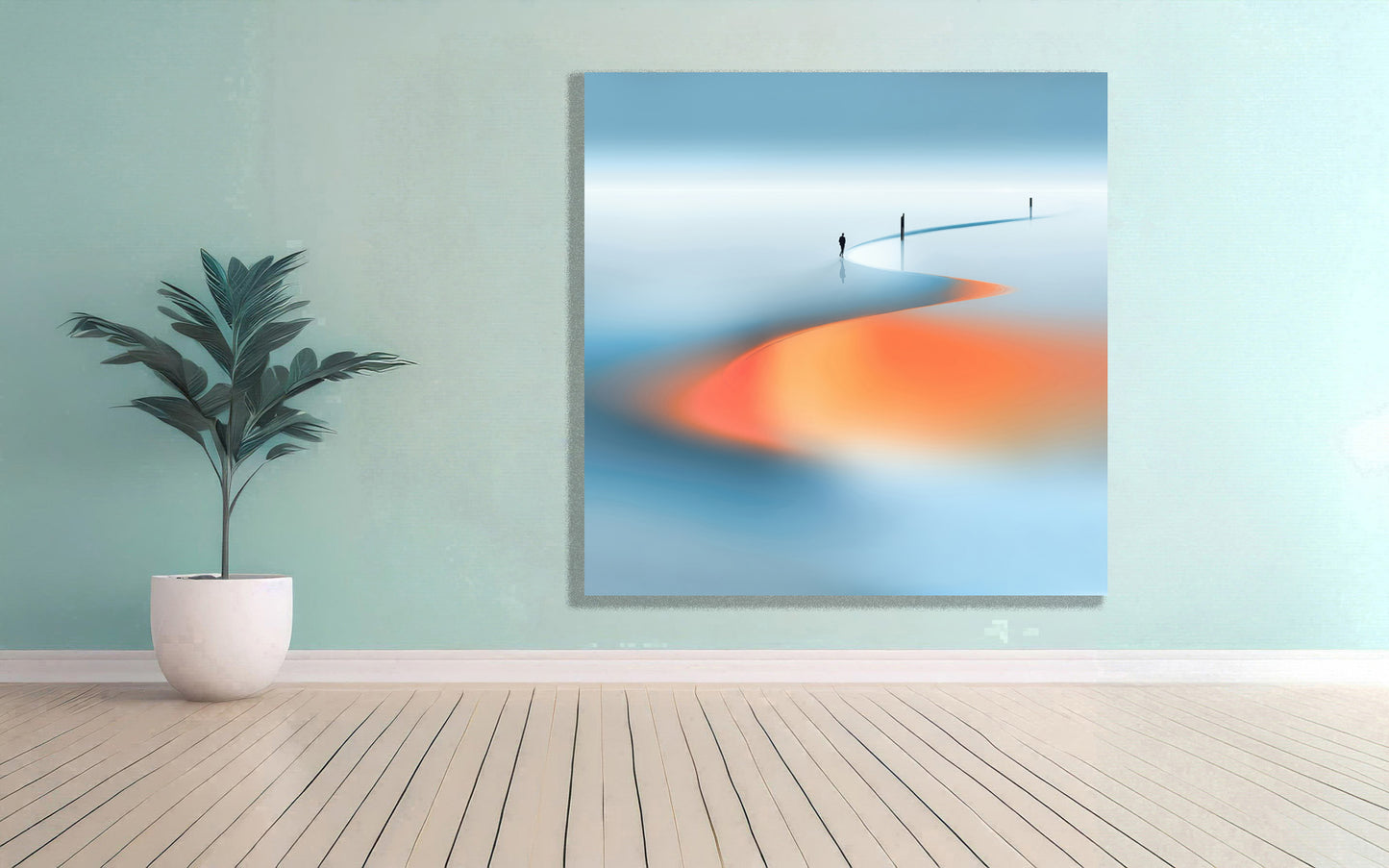 Weg der Gezeiten (square)—Wandkunst, Fine Art Print, Leinwand, Acryldruck, Alu-Dibond